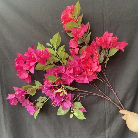 💙Artificial Bougainvillea Silk Flower Branches Full Blossom - Picture 1 of 6